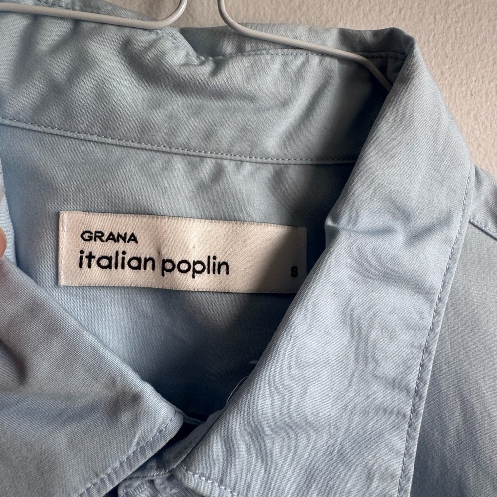 GRANA Light Blue Poplin Button-Up Shirt